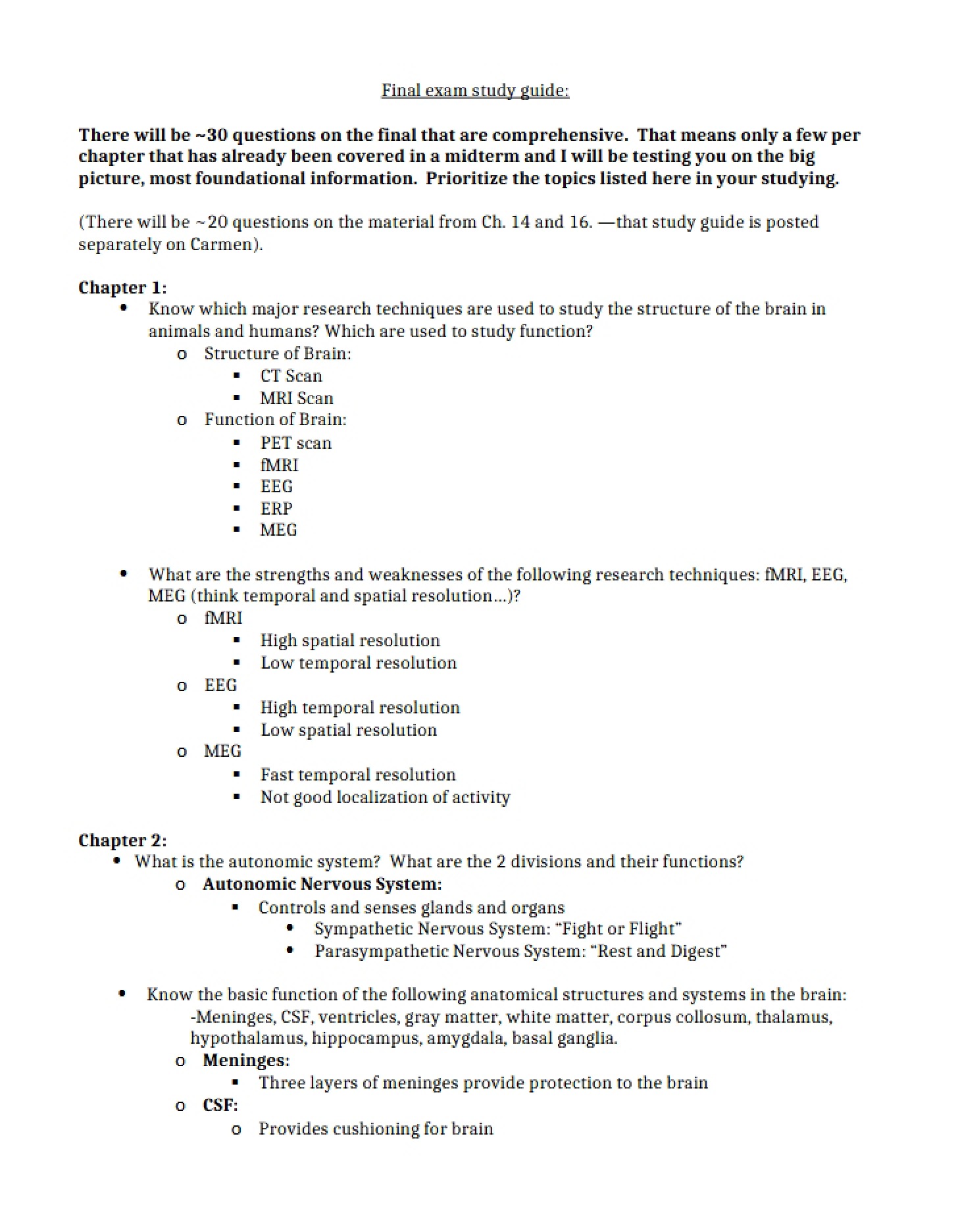 Examination at Term End