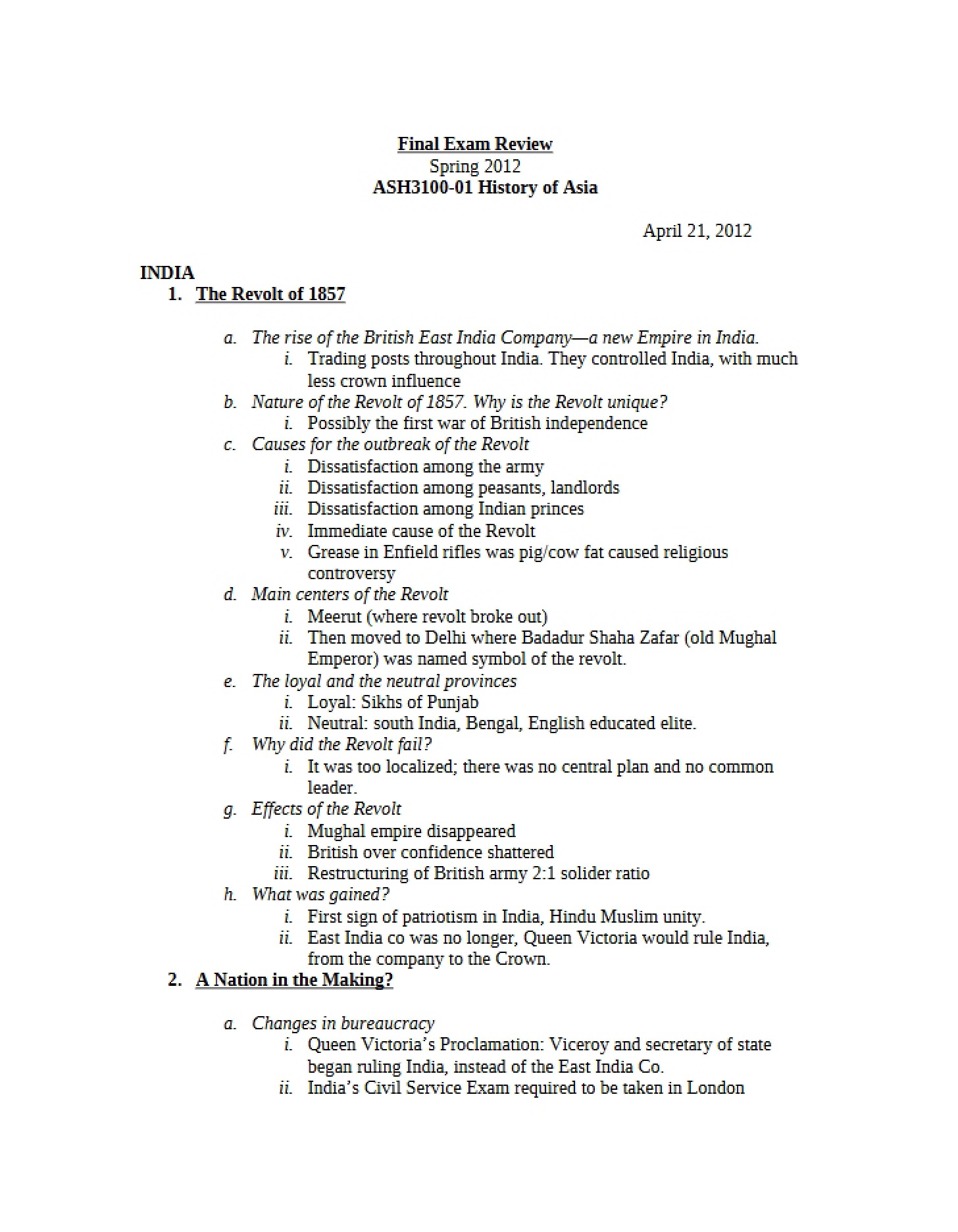 End-of-Term Review