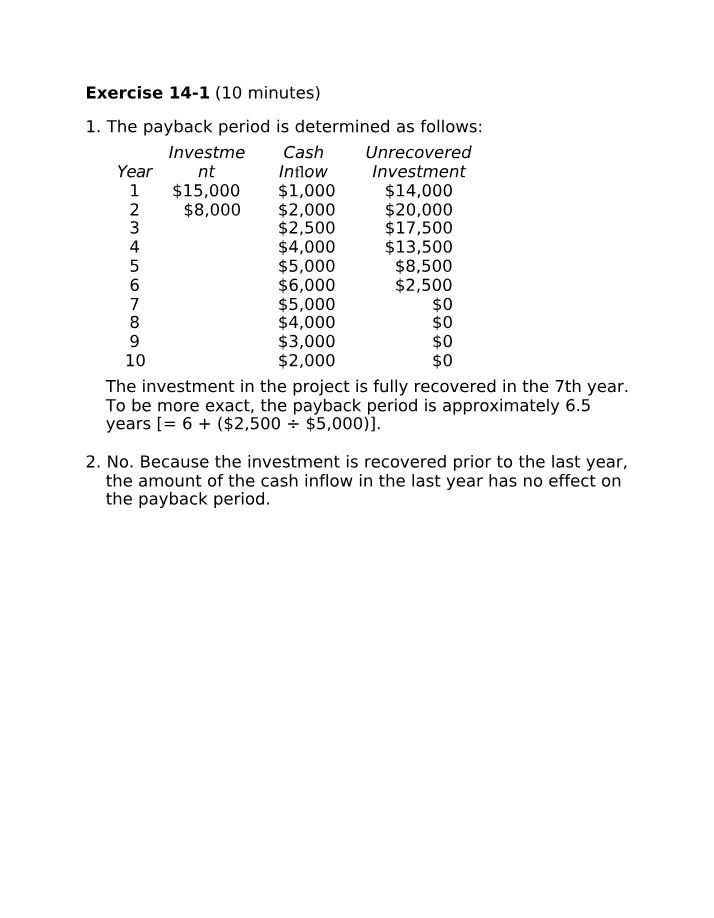 Solutions and Exercises for Chapter 14