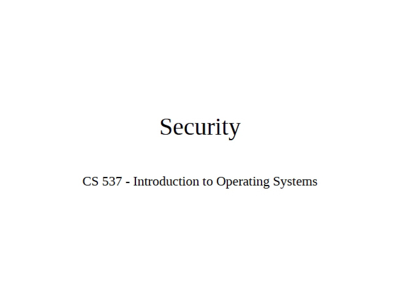 System Security