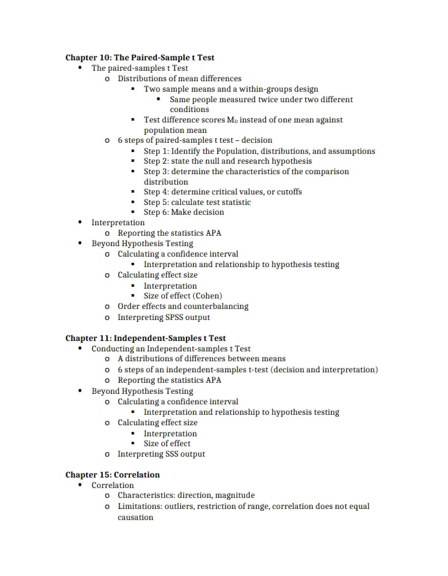 Paired-Sample t Tests Chapter 10