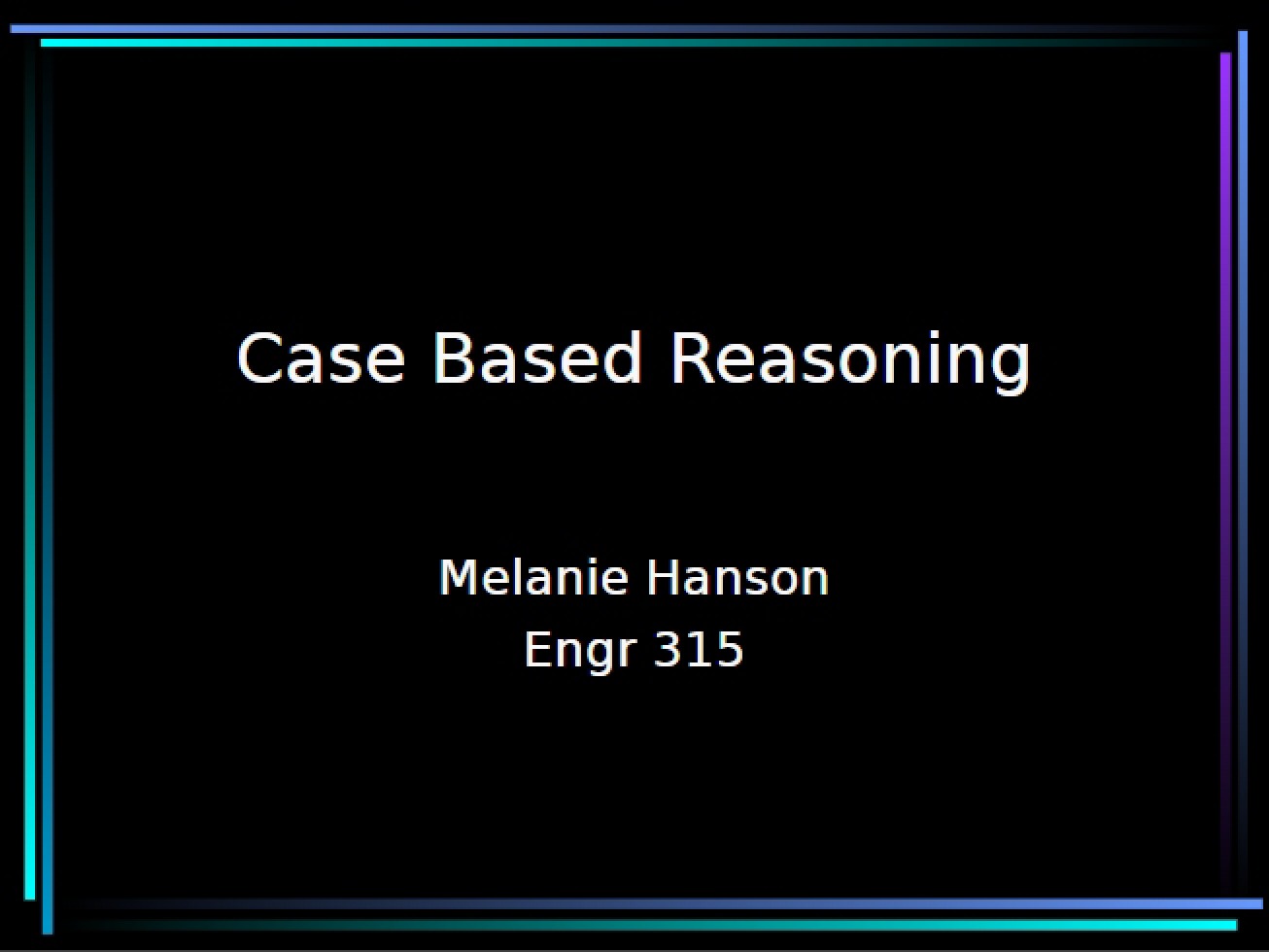 Reasoning Based on Cases