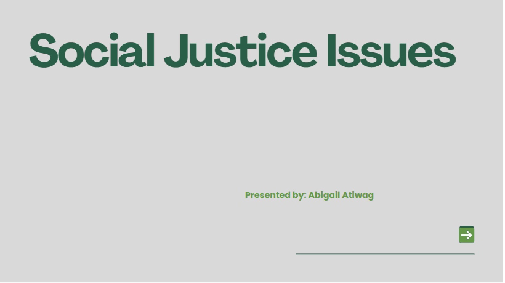 Issues in Social Justice