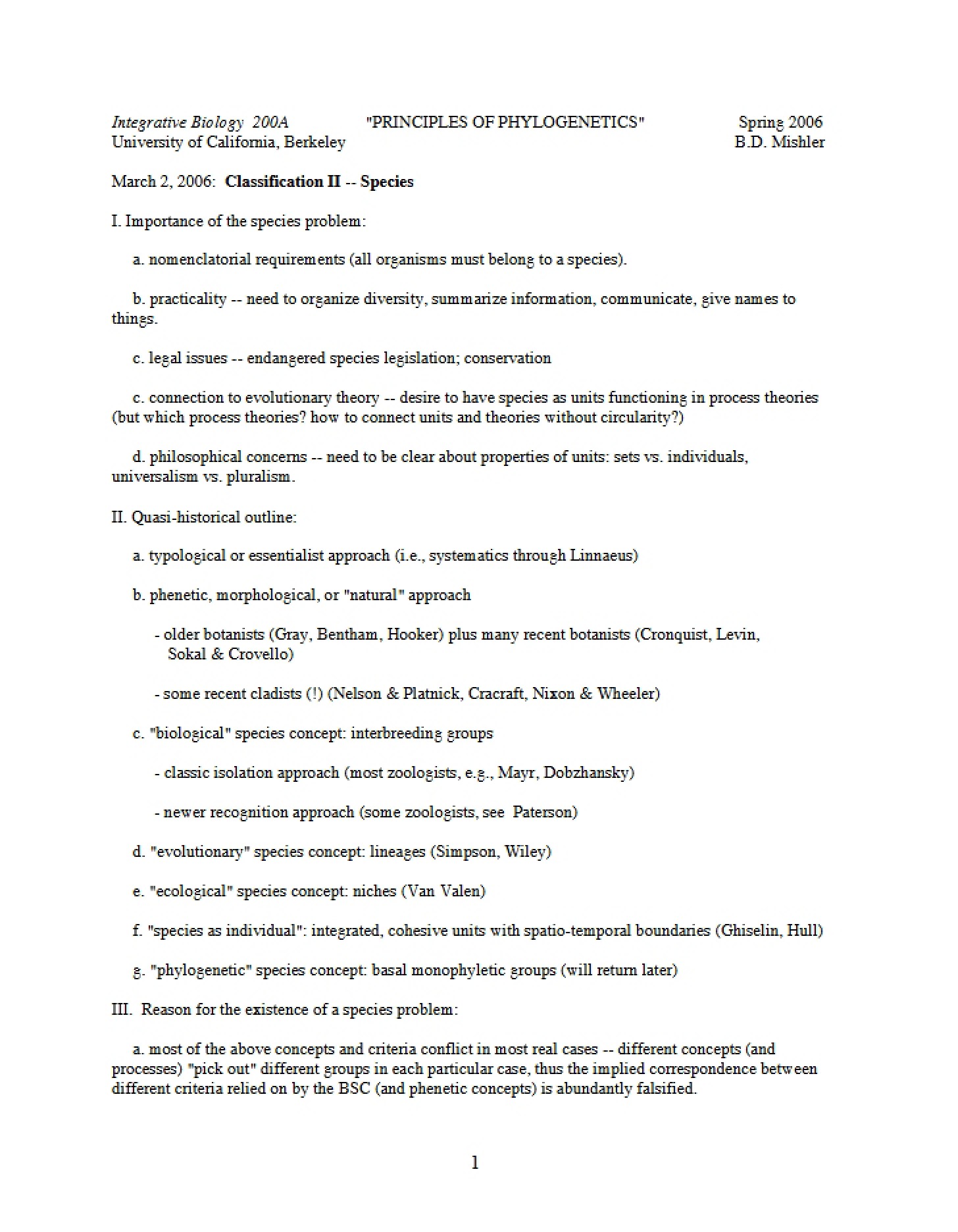 Species Classification Part Two