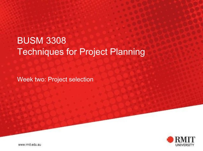 Project Selection - Week 2