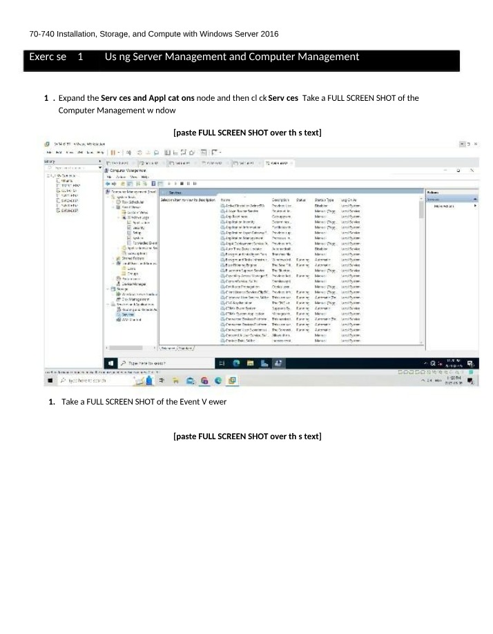 Windows Server 2016 Installation and Management Screenshots