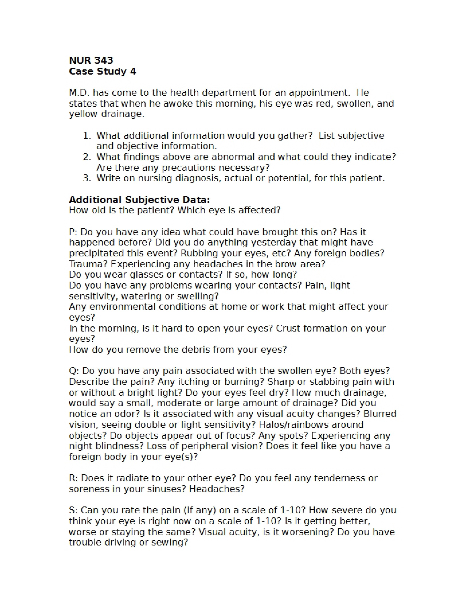 Assessment Case Study Four