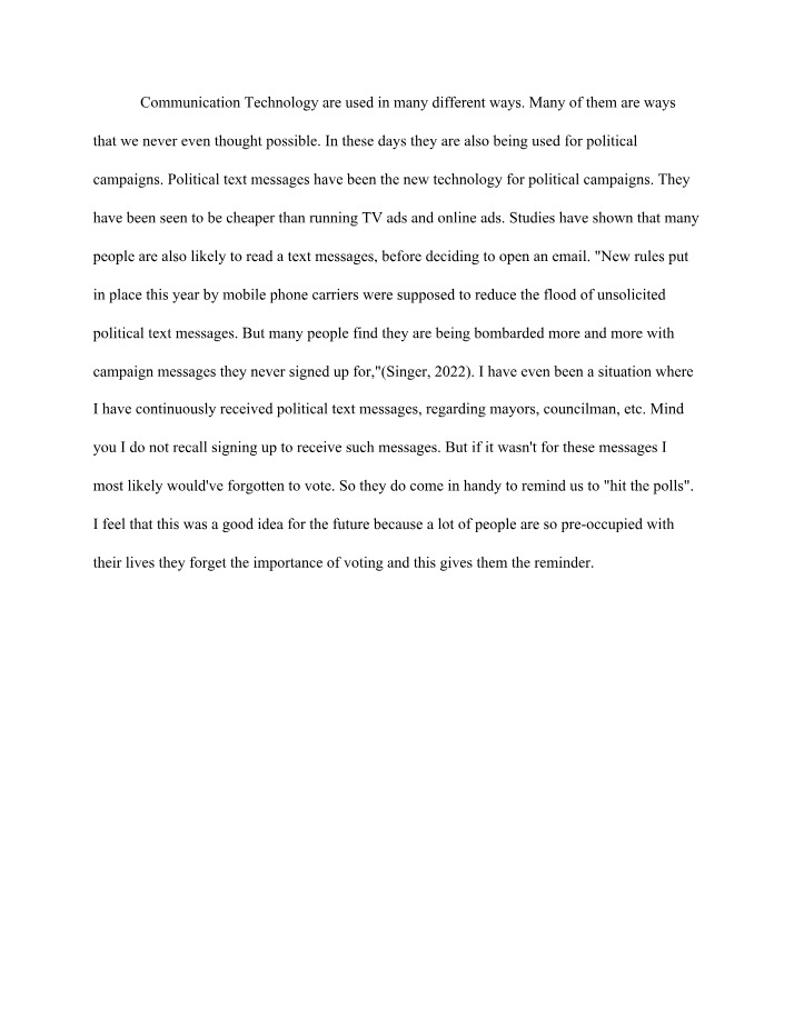 COM 355 Journal Entry 1