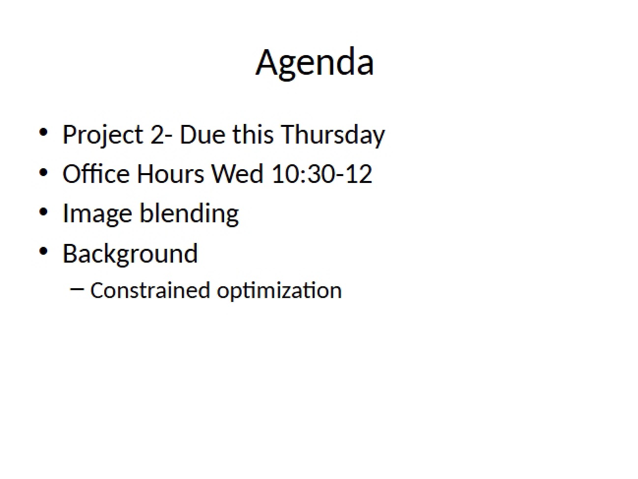 CS 116 Class Schedule