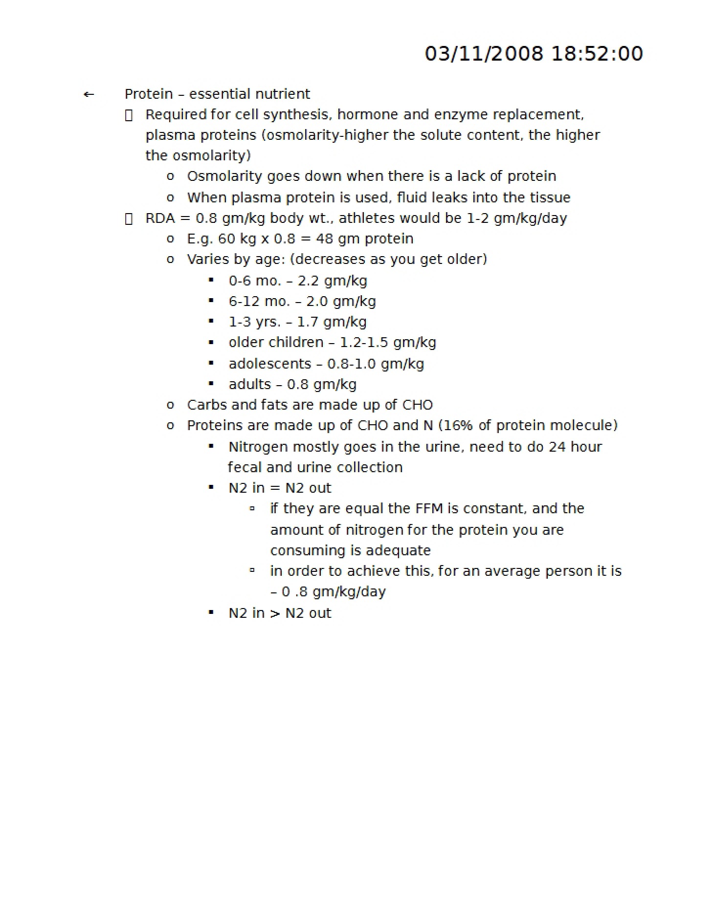 Week Eleven Lecture Notes