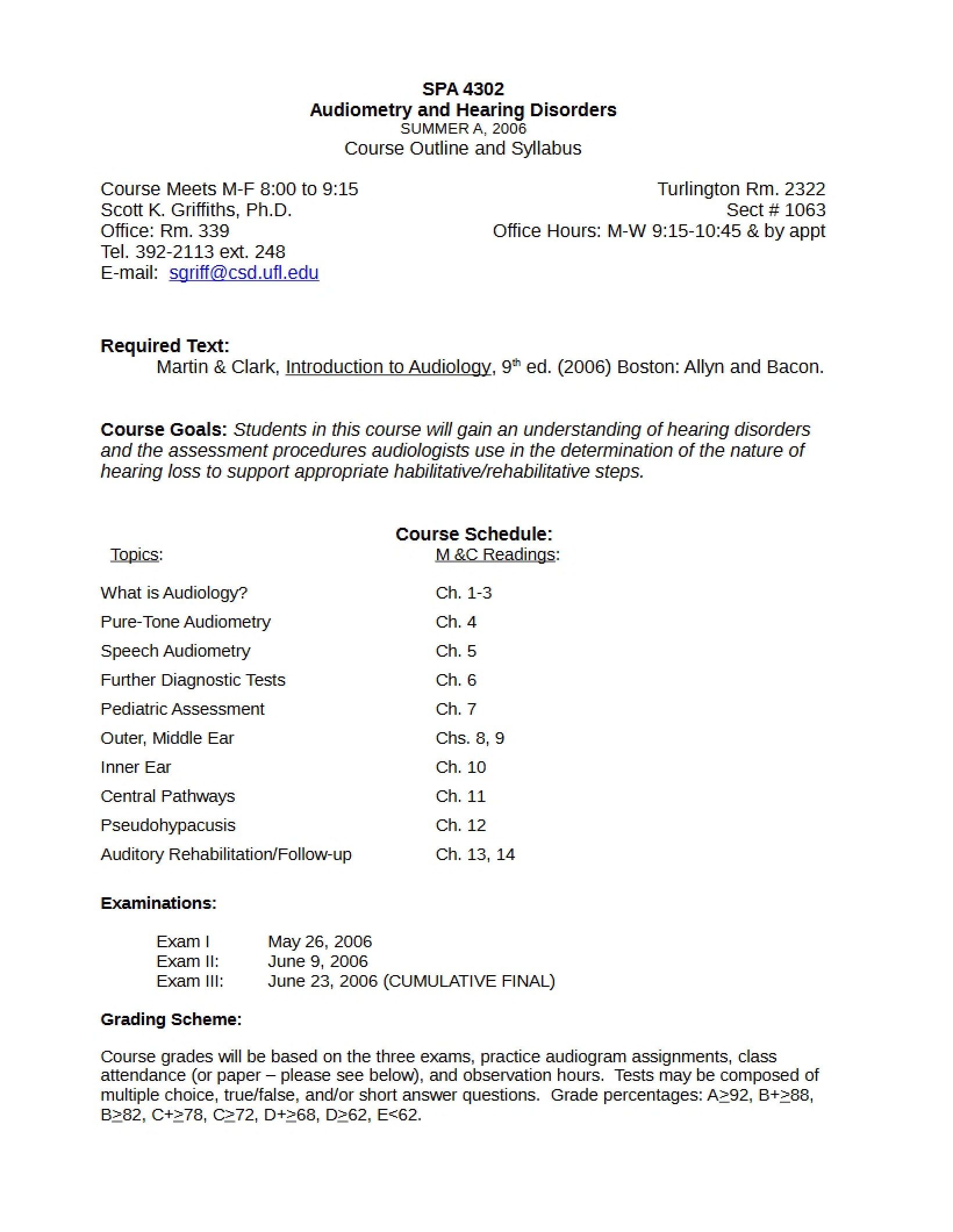 Hearing Disorders and Audiometry