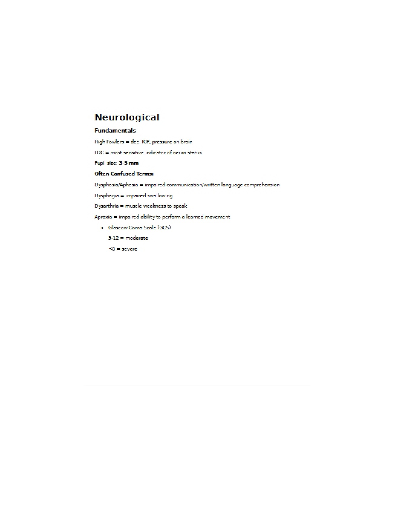 Nursing for Neurological Disorders