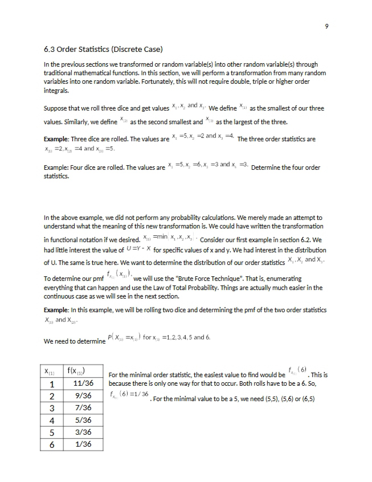 Statistics of Order