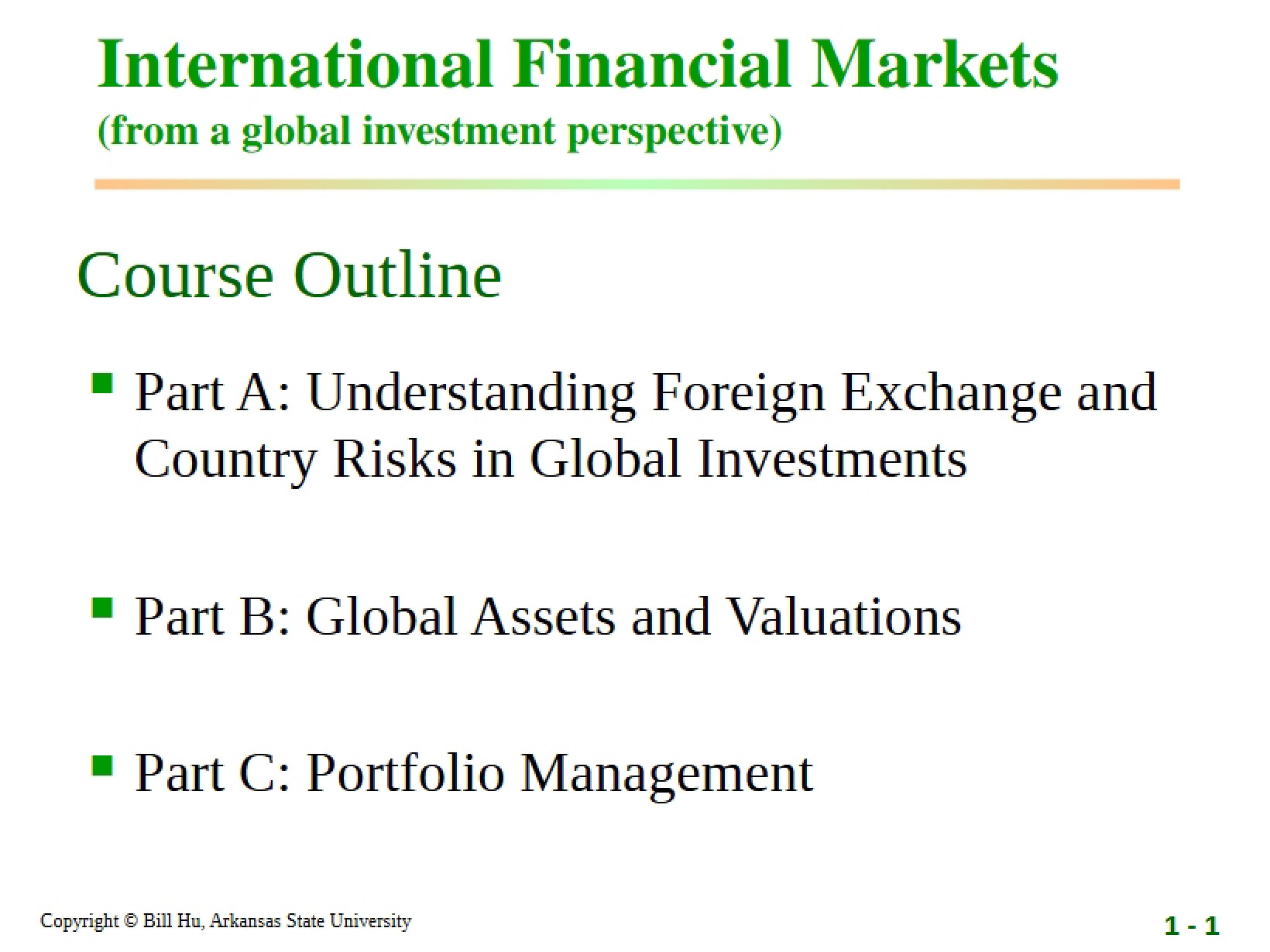 Chapter 13 International Finance