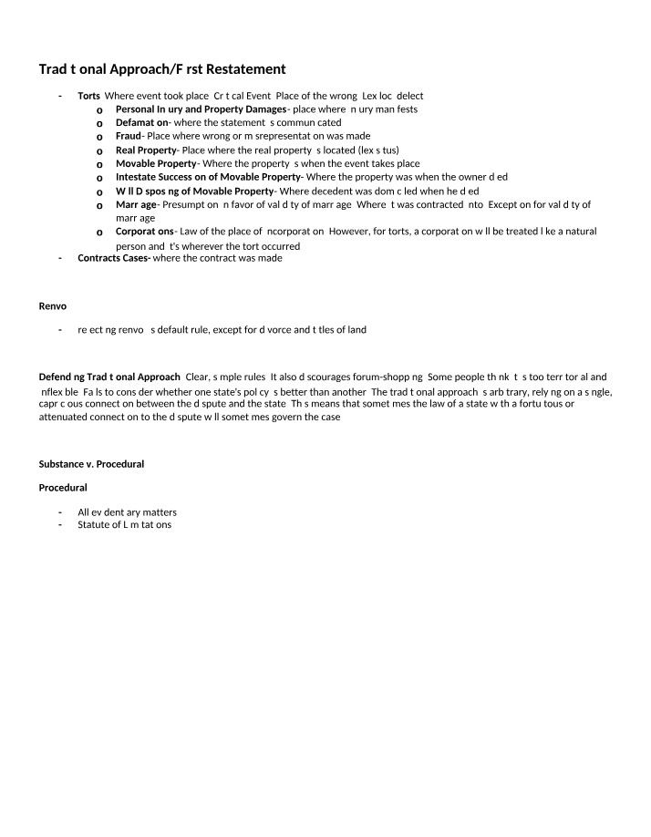 Determining Laws in Contracts and Torts