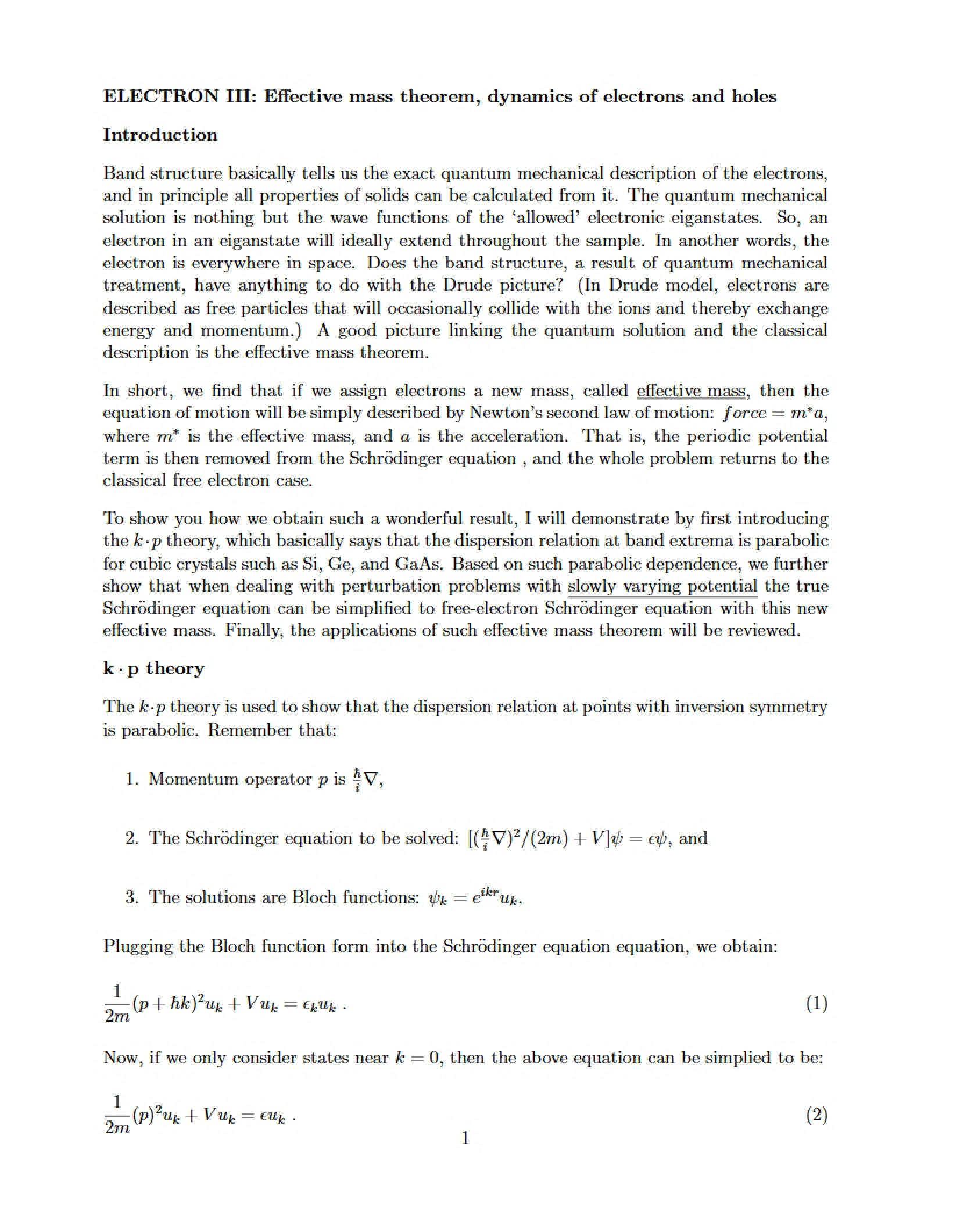 Electron III Concepts