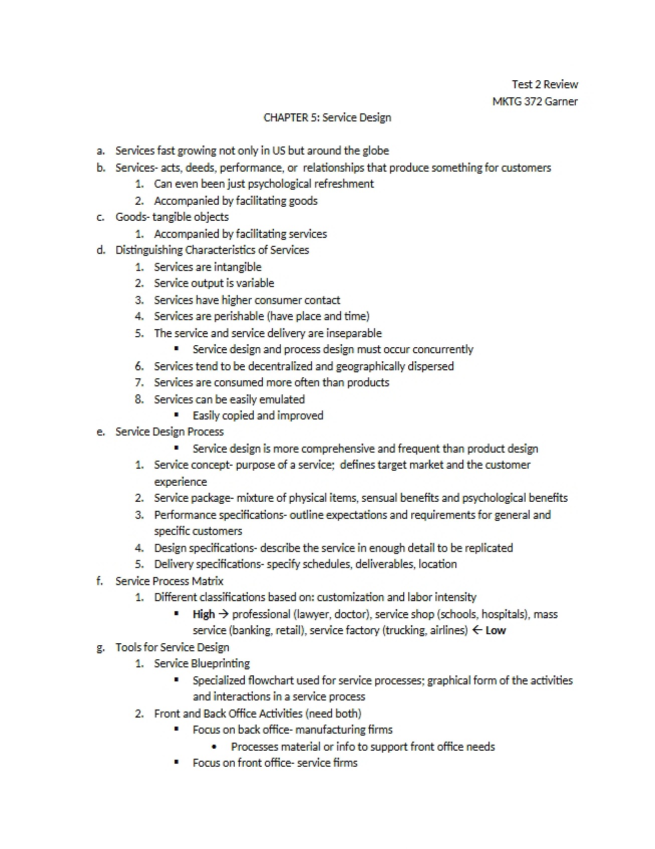 Chapter 5 Service Design