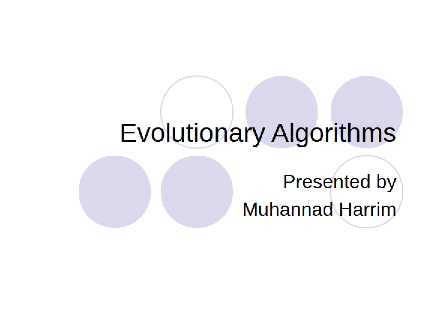 Algorithms based on Evolution