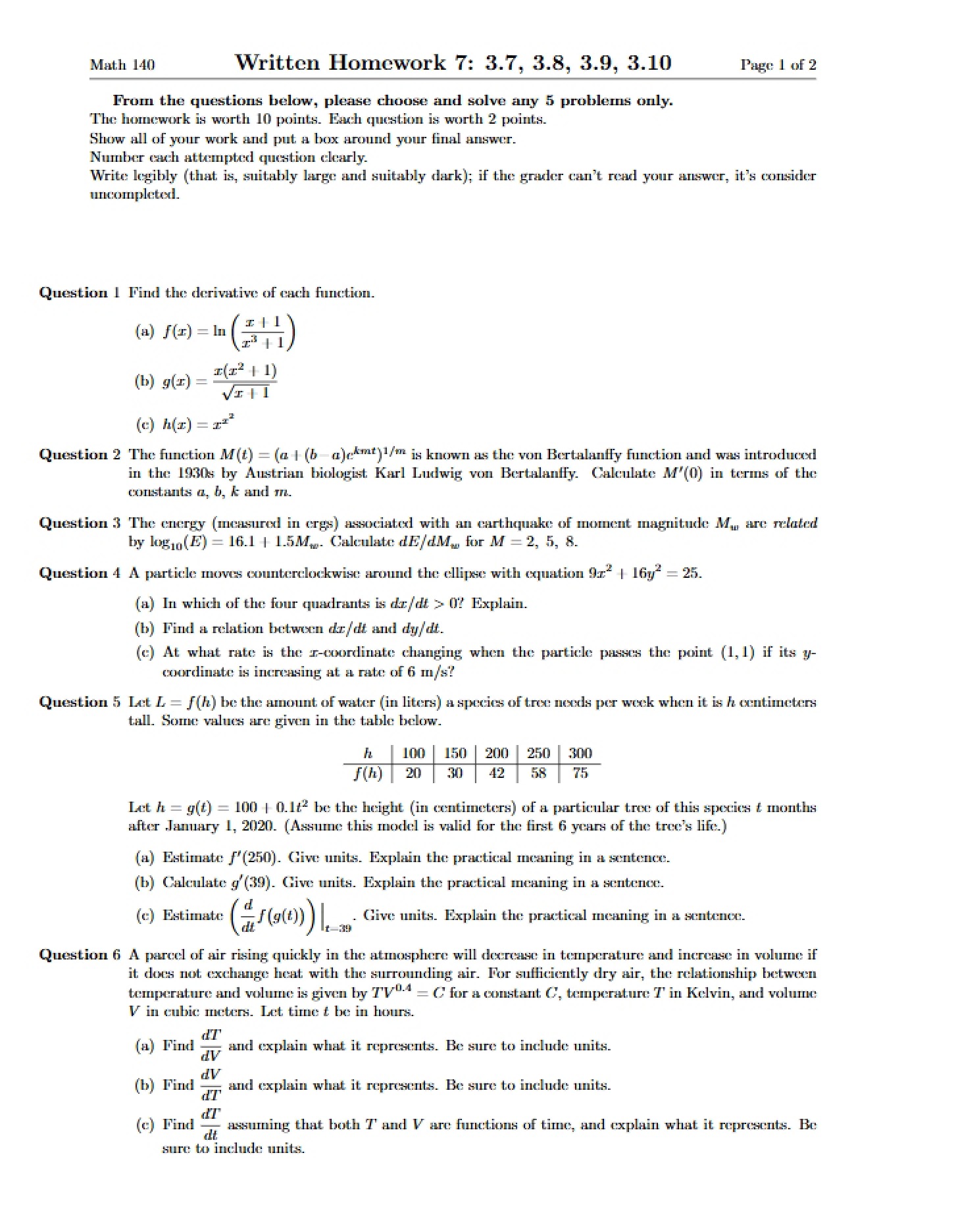 Assignment 7 Writing Task