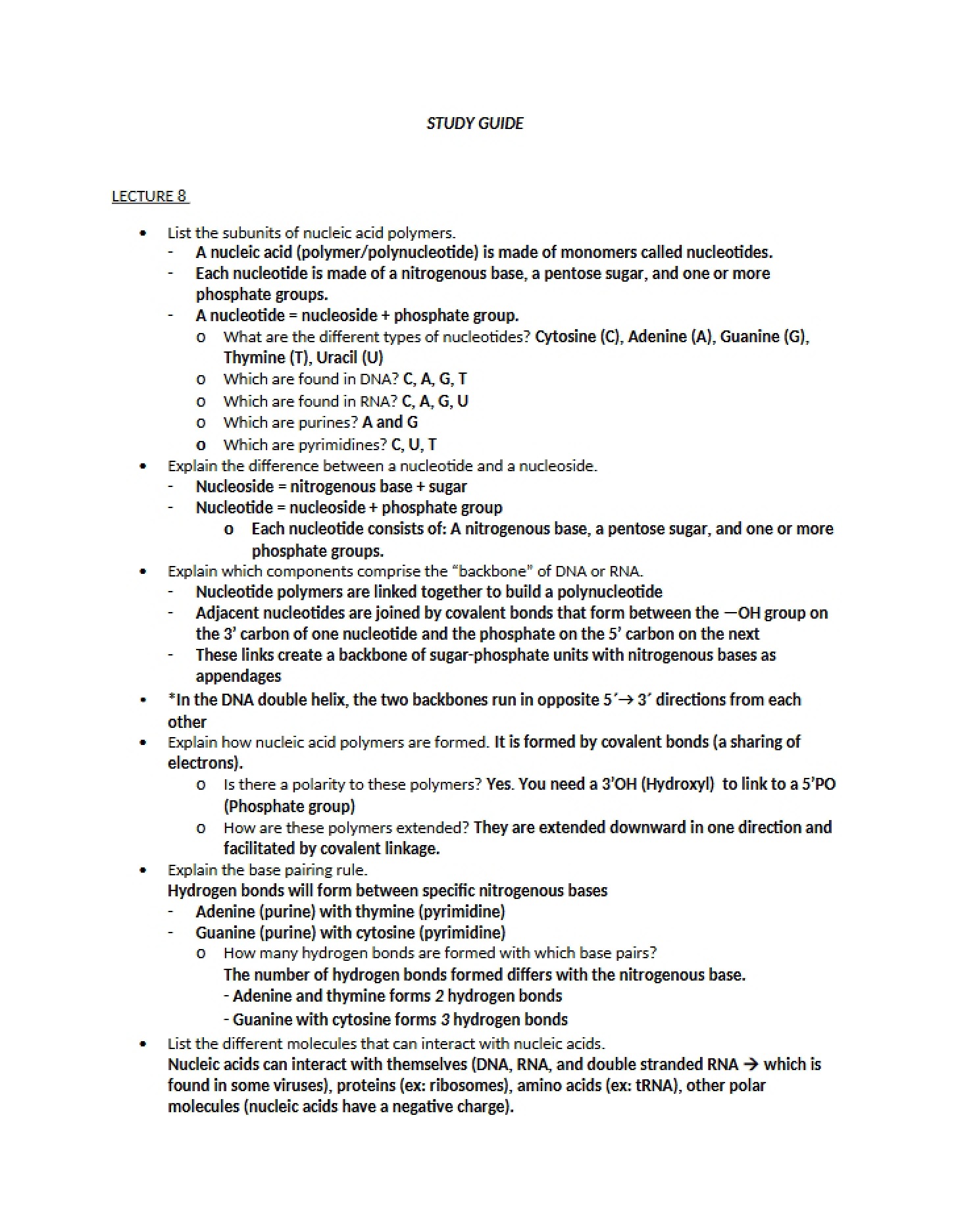 Integrated Study Framework
