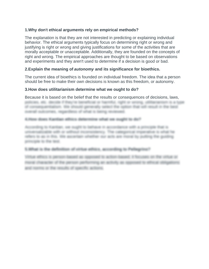 Why Empirical Methods Are Used in Ethical Arguments