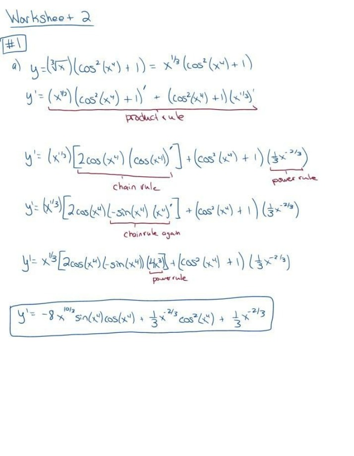 Solutions to Worksheet 2