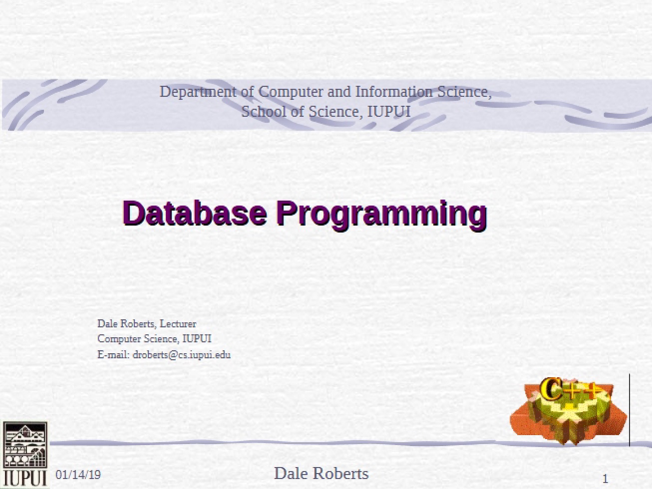 Programming Databases