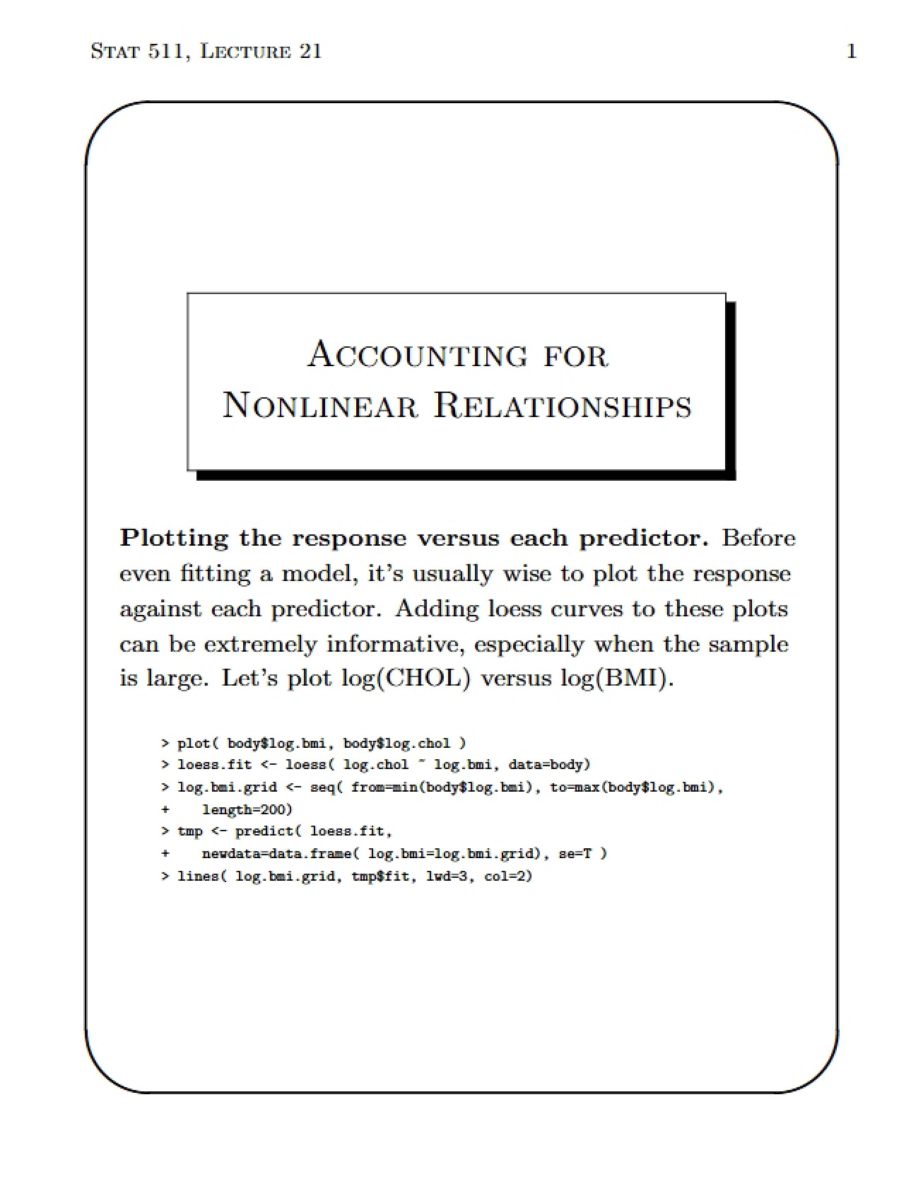 Nonlinear Relationship Accounting