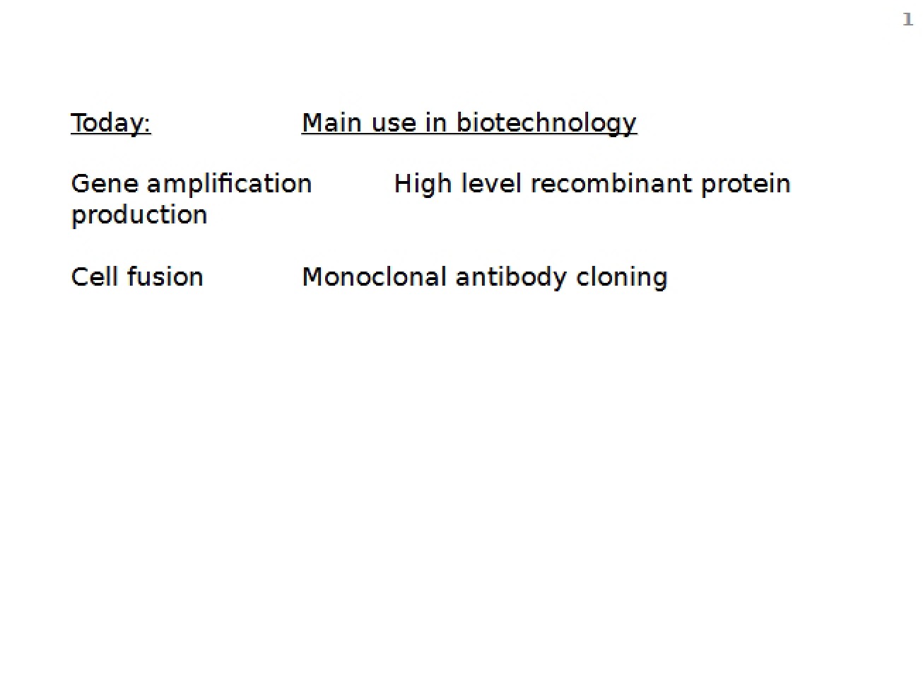 Biotechnology Applications