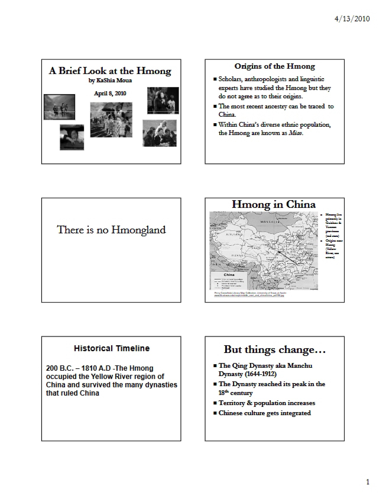 Overview of the Hmong