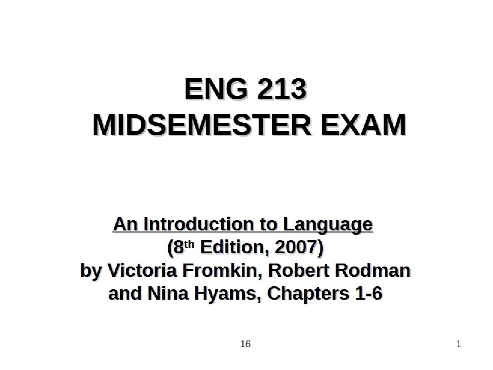 Exam Mid-Semester