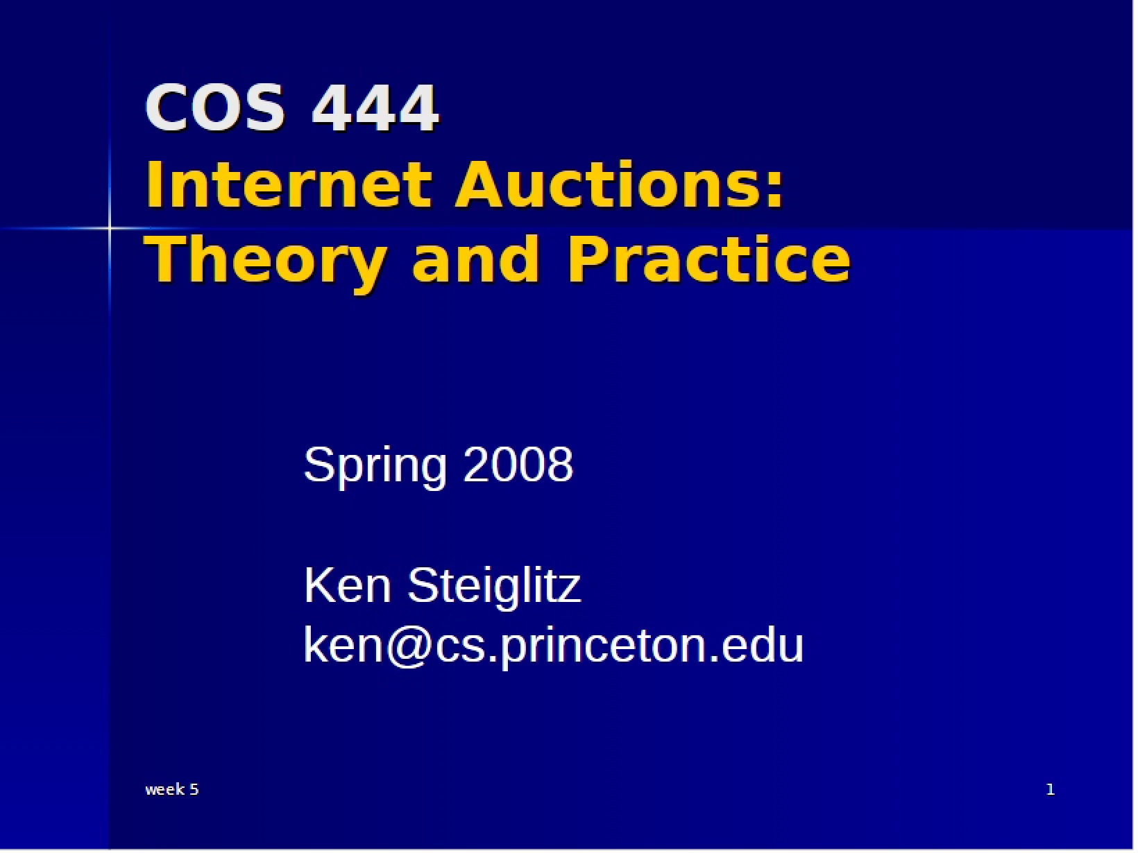 Internet Auctions Lecture