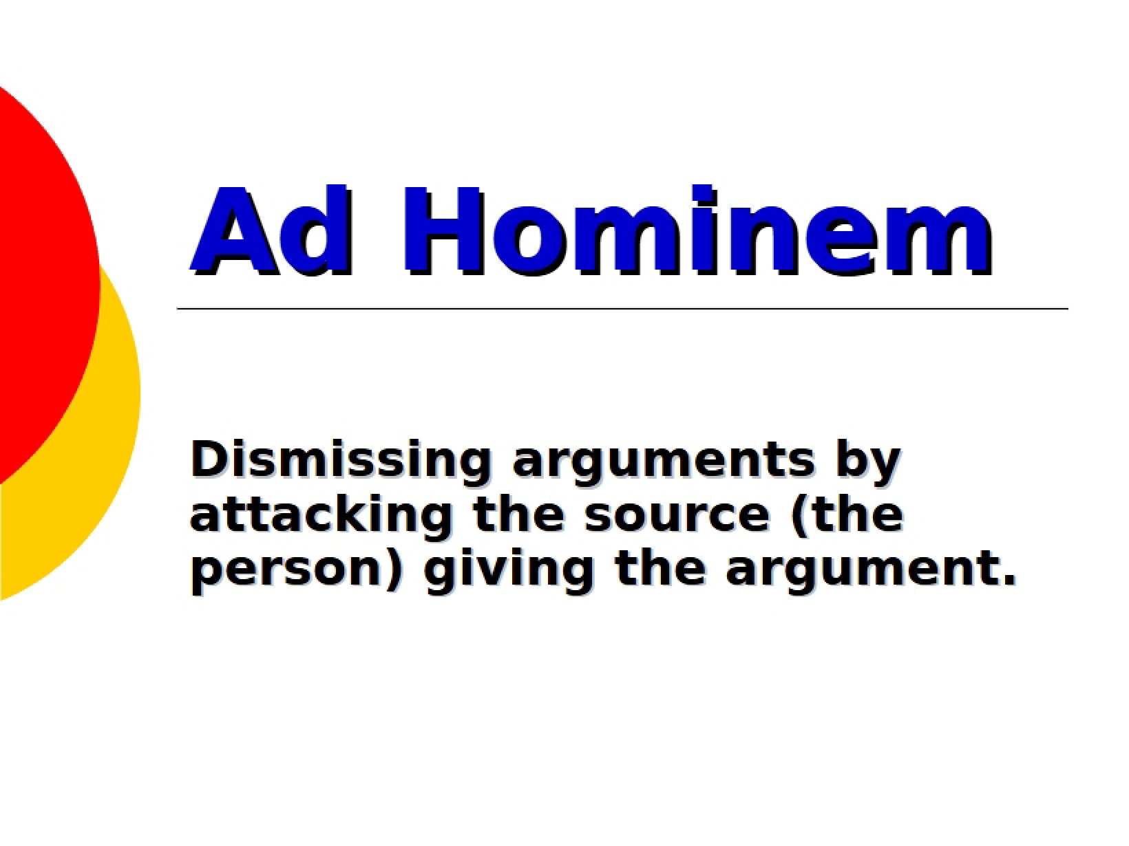 Fallacy of Ad Hominem