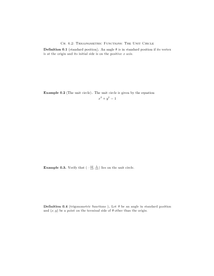 Calculus Lesson 6