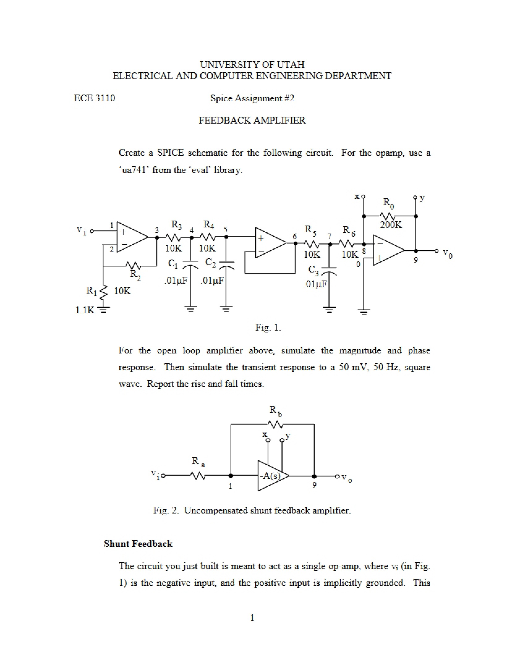 Amplifiers with Feedback