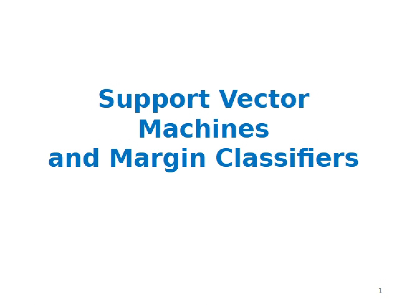 SVM Notes (Sep 18)
