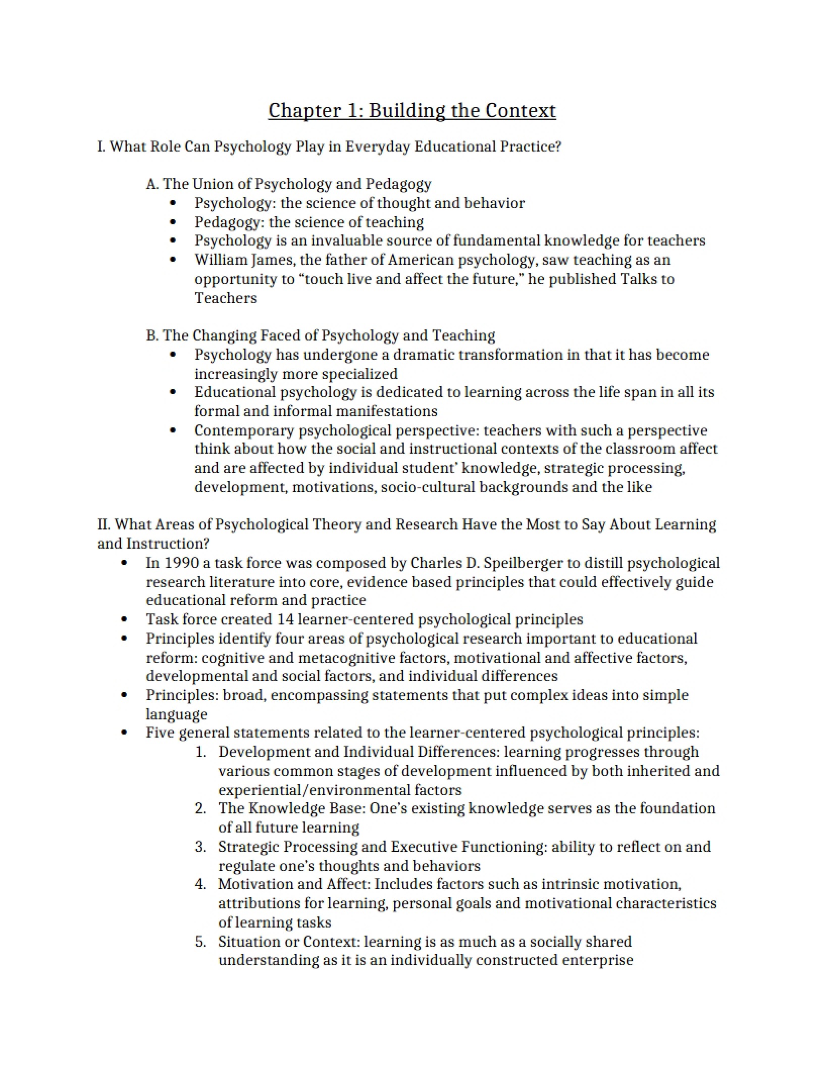 Building the Context (Chapter 1)