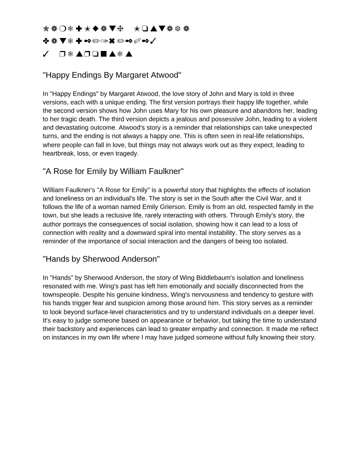 WRT201 - Literary Analysis Response 2
