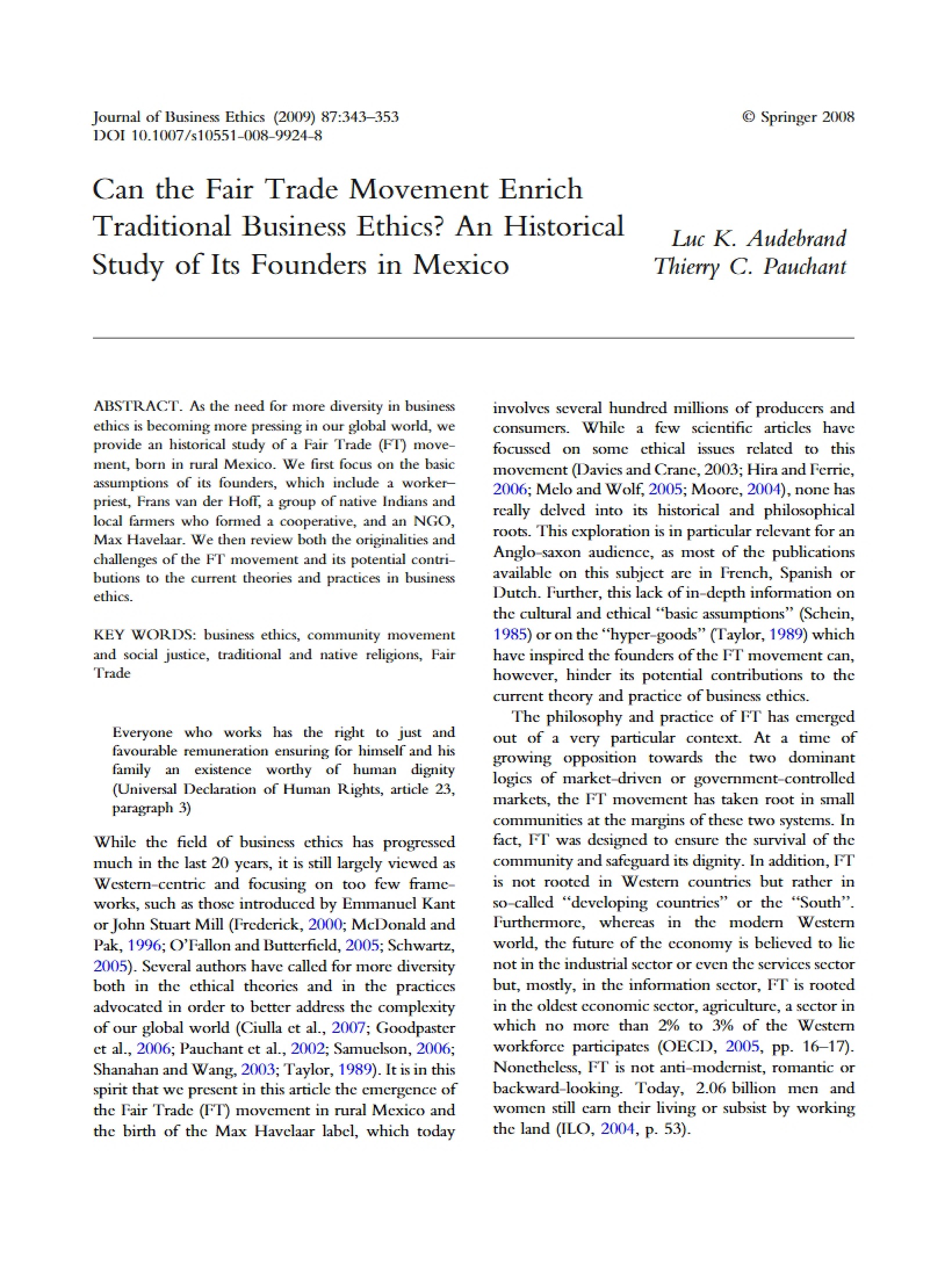 Mexico Founders Historical Study