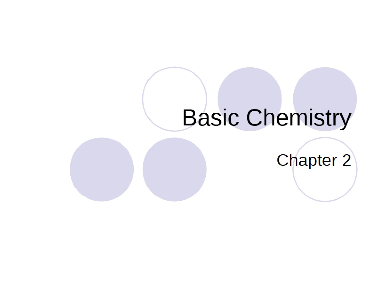Fundamentals of Chemistry