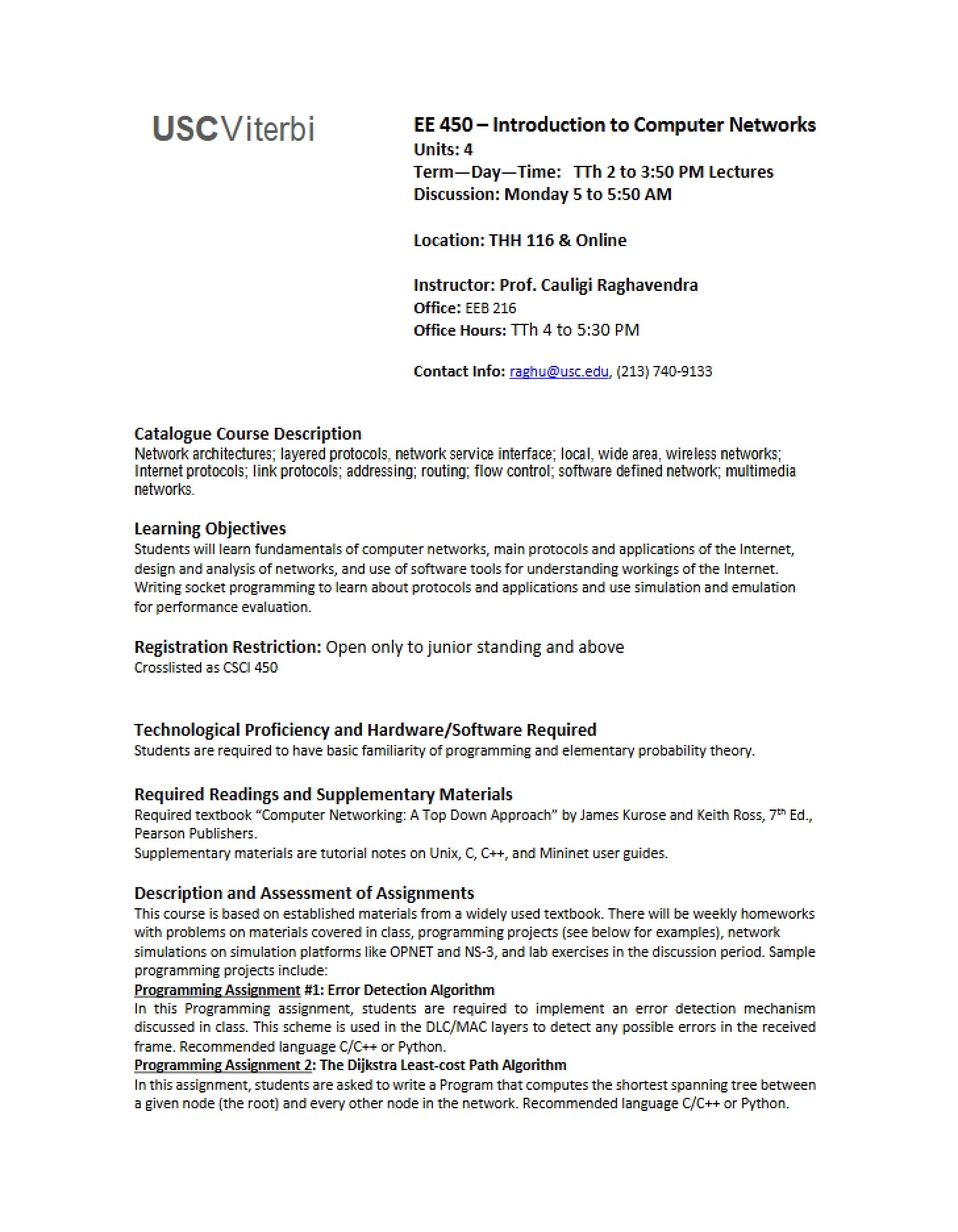 Course Syllabus