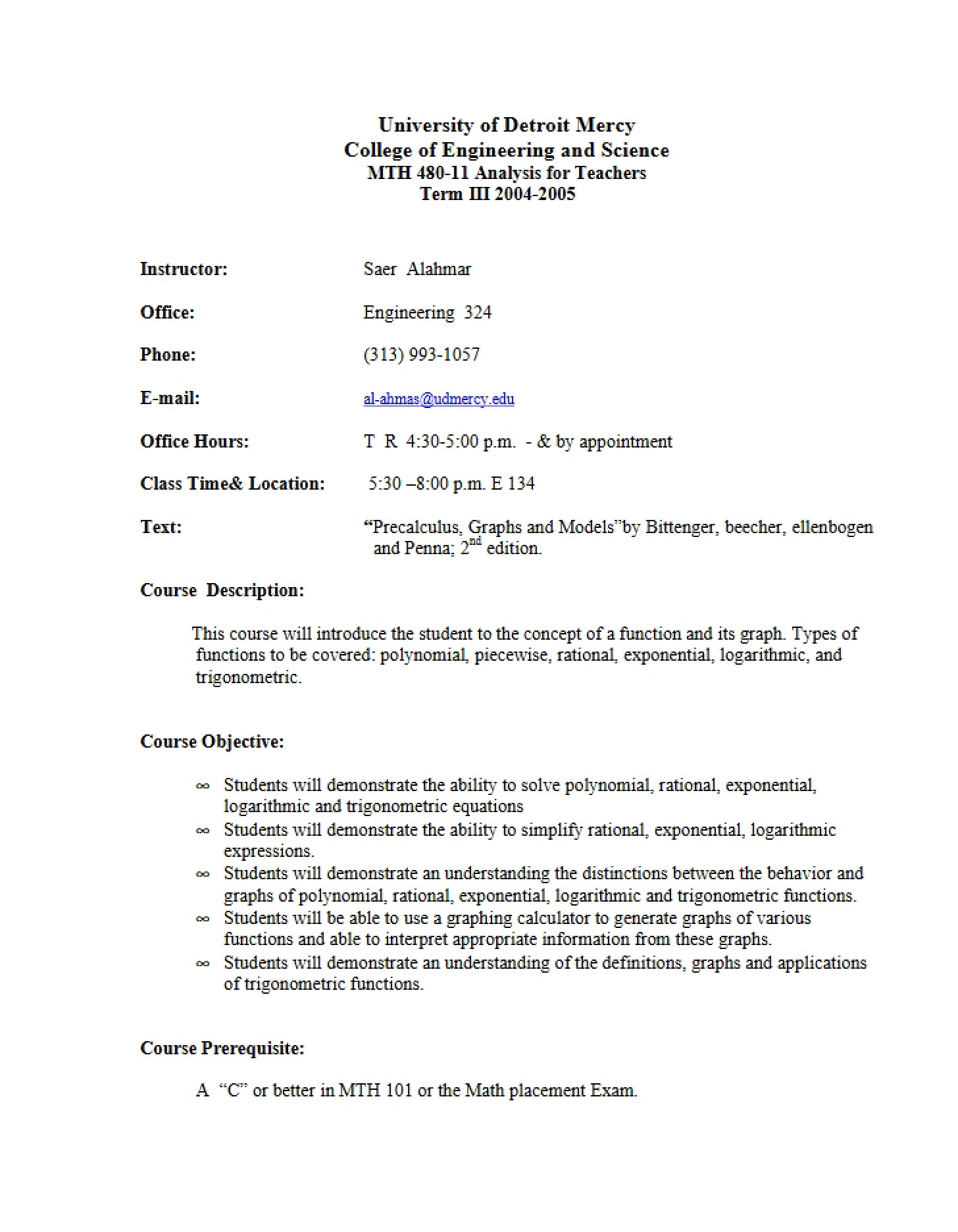 Academic Syllabus