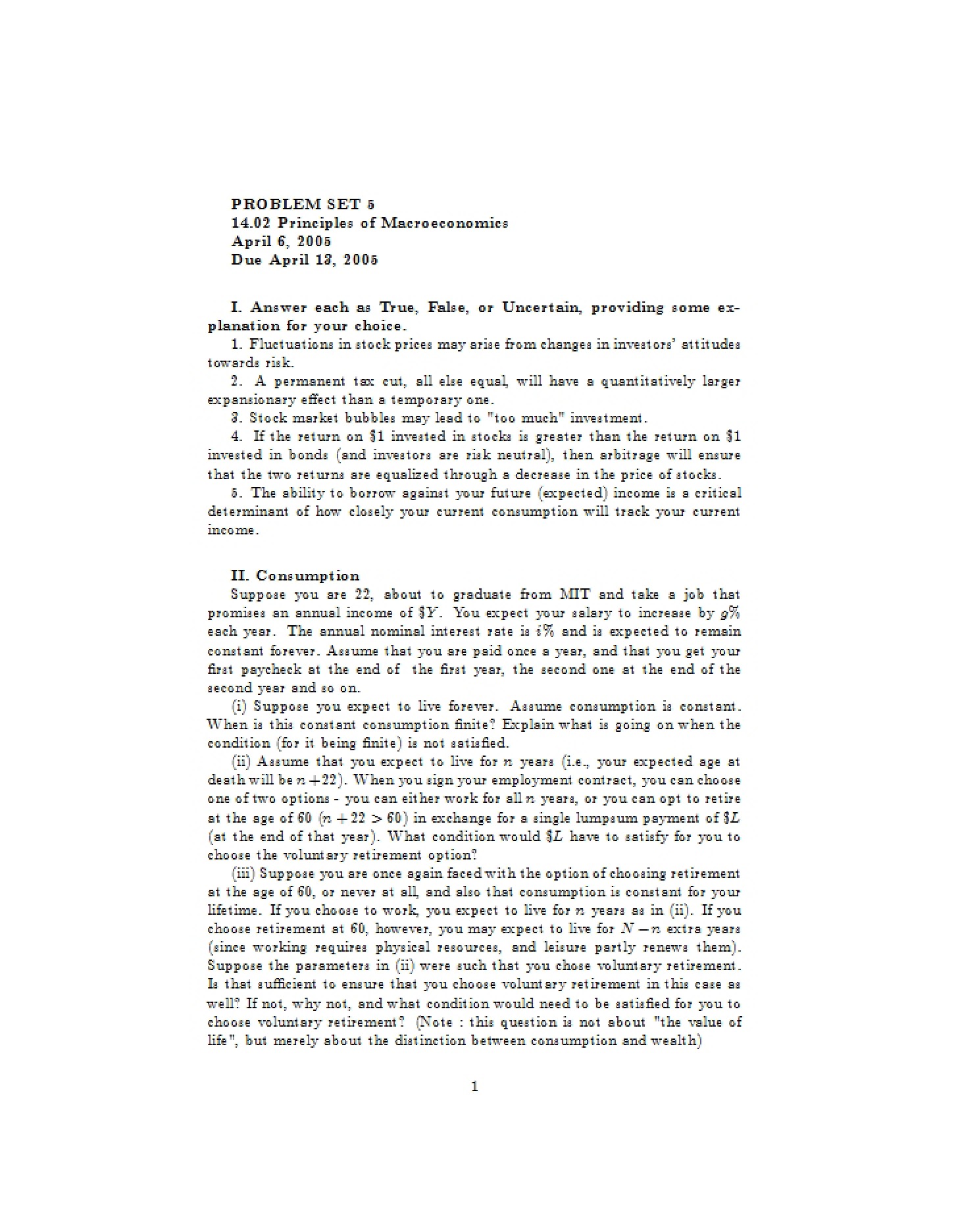 Fifth Assignment