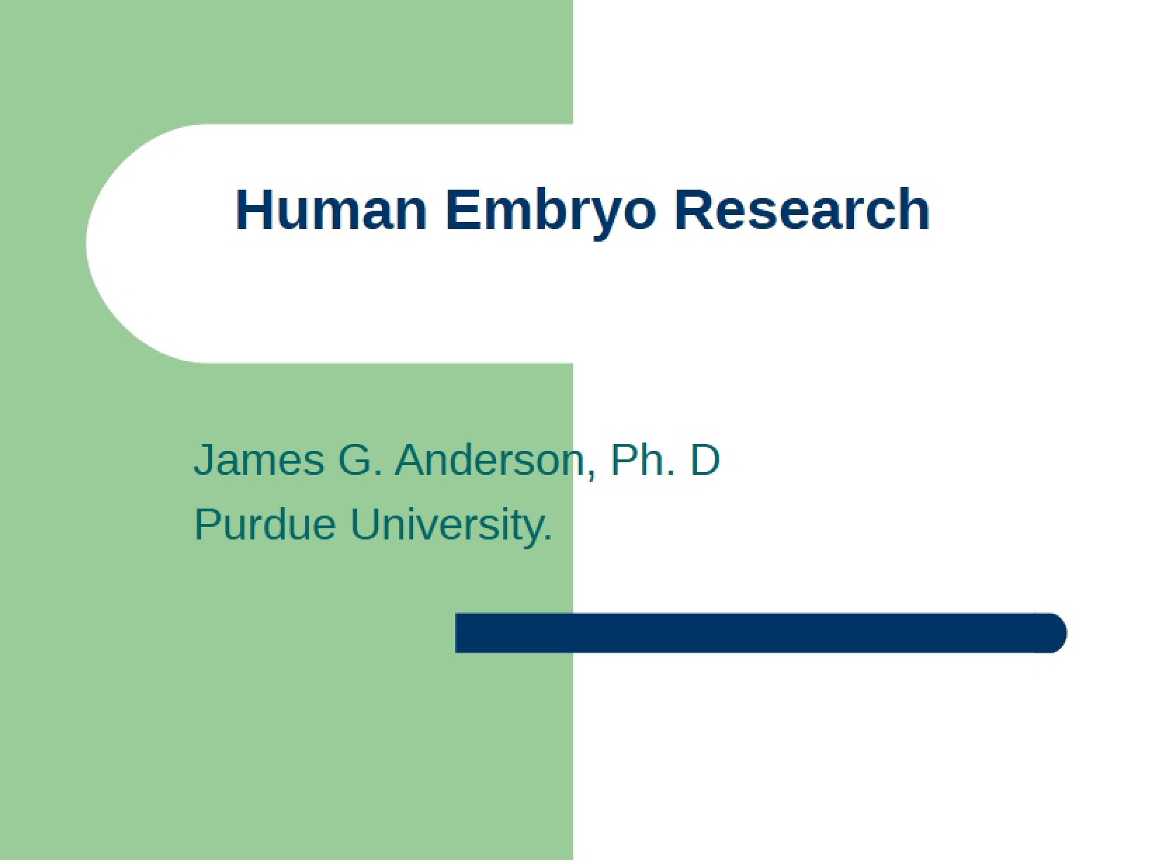 Research on Human Embryos