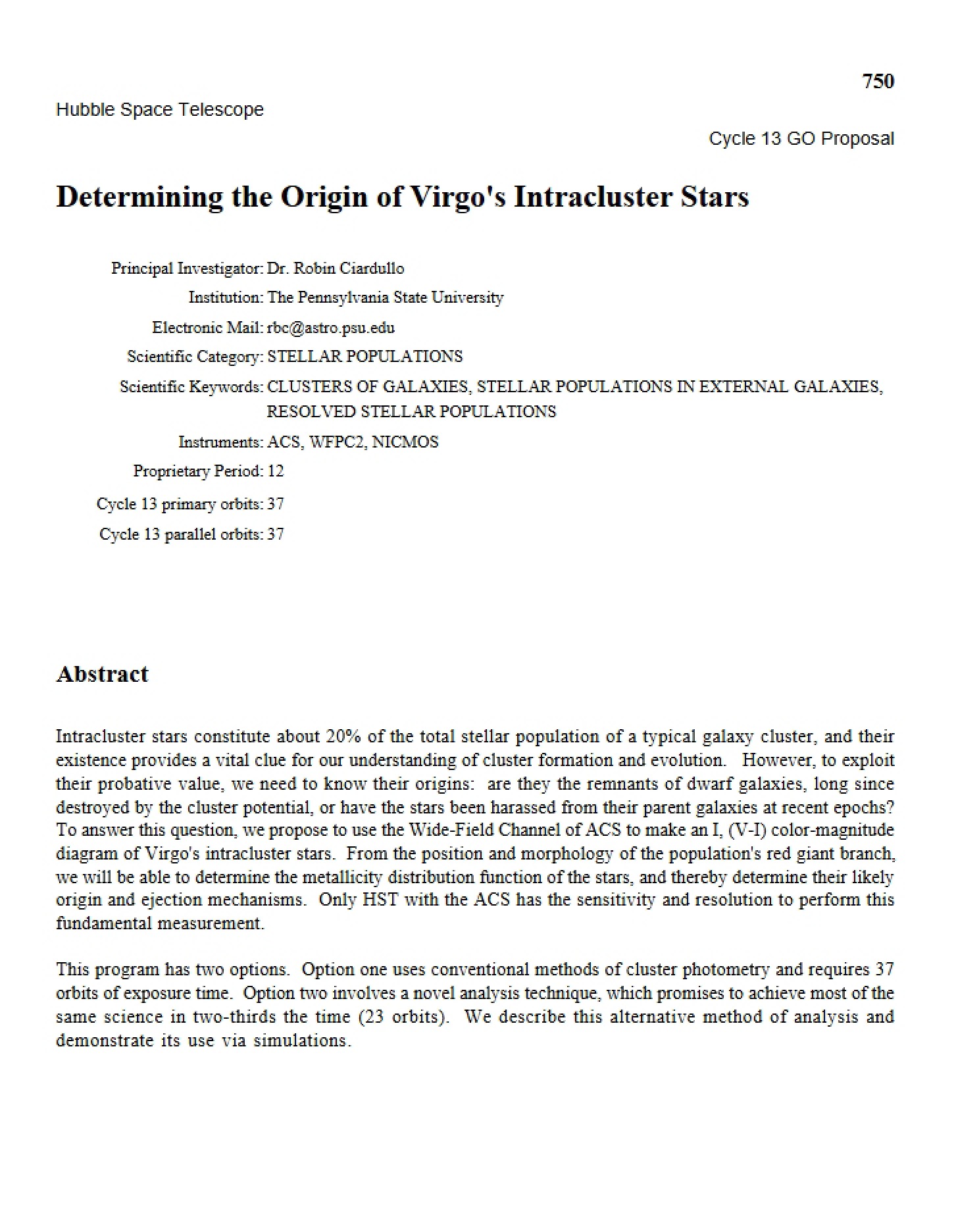 Origin Determination of Virgo Intracluster Stars
