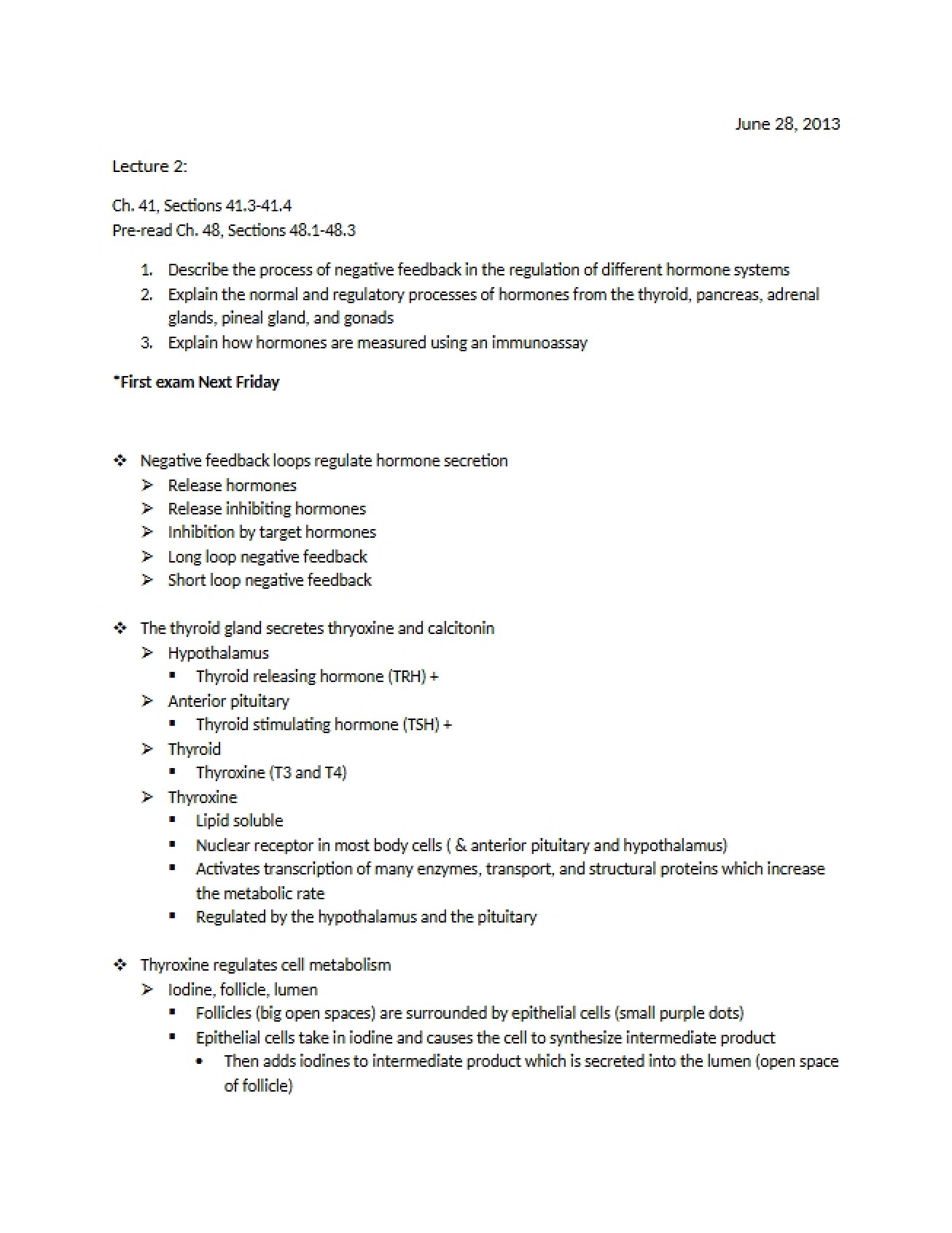 Biological Sciences II Lecture Two