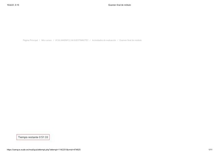 Gestion de la Innovacion - Examen Final de Modulo