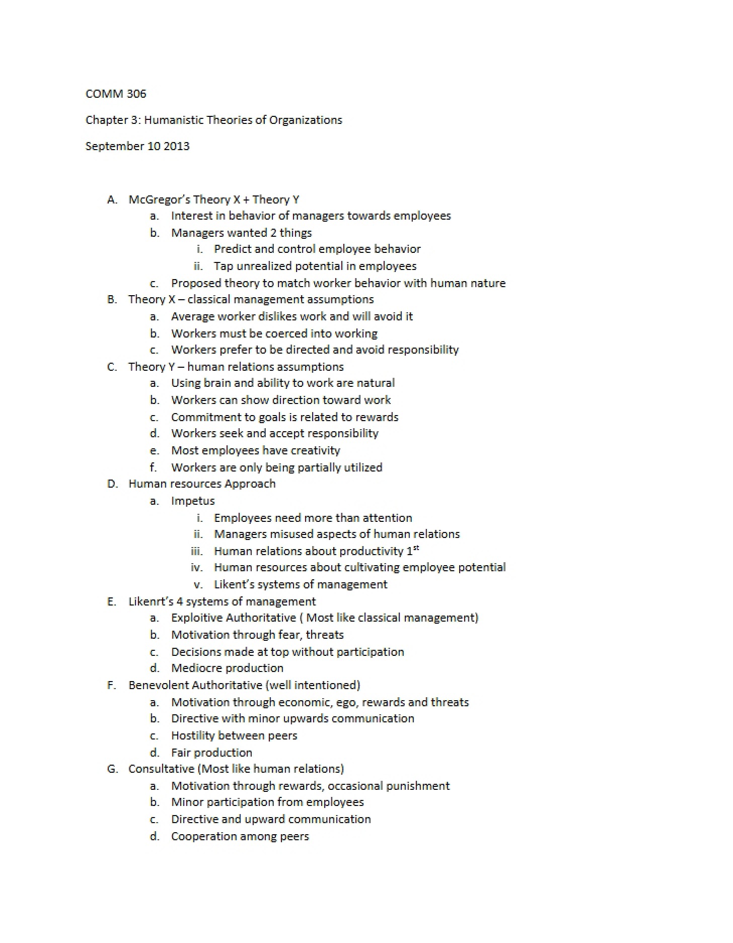 Lecture Notes Sept 10, 2013