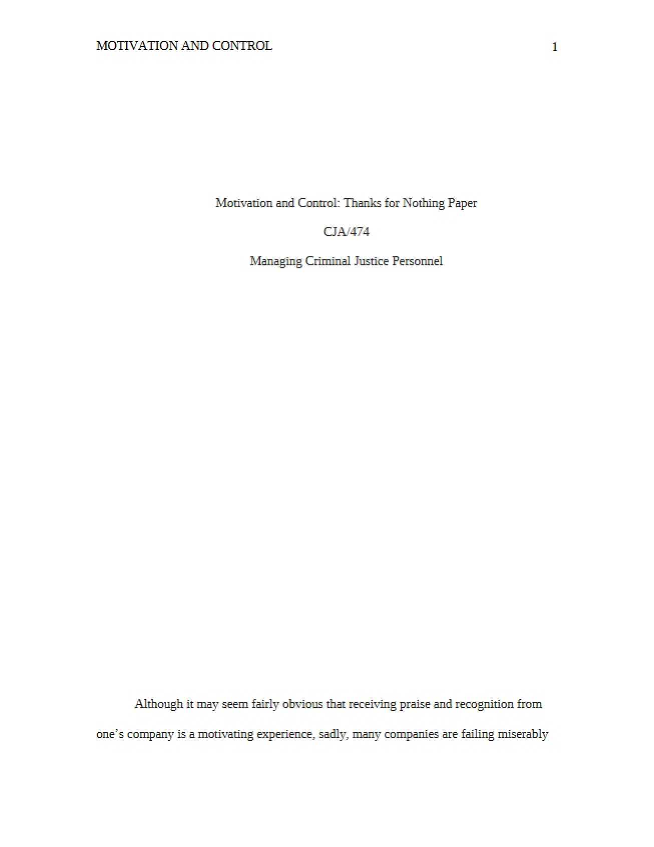 Personnel Management in Criminal Justice