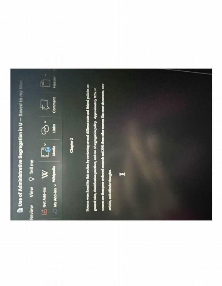 Use of Administrative Segregation in the US Mac Local Copy